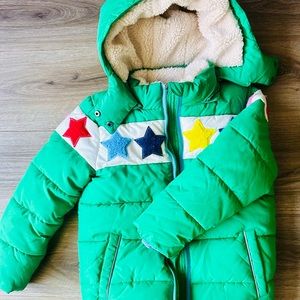 Mini Boden GirlShearling lined coat, size 6-7 yr